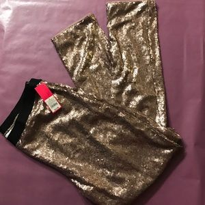 Rose Gold Sequin Pants.